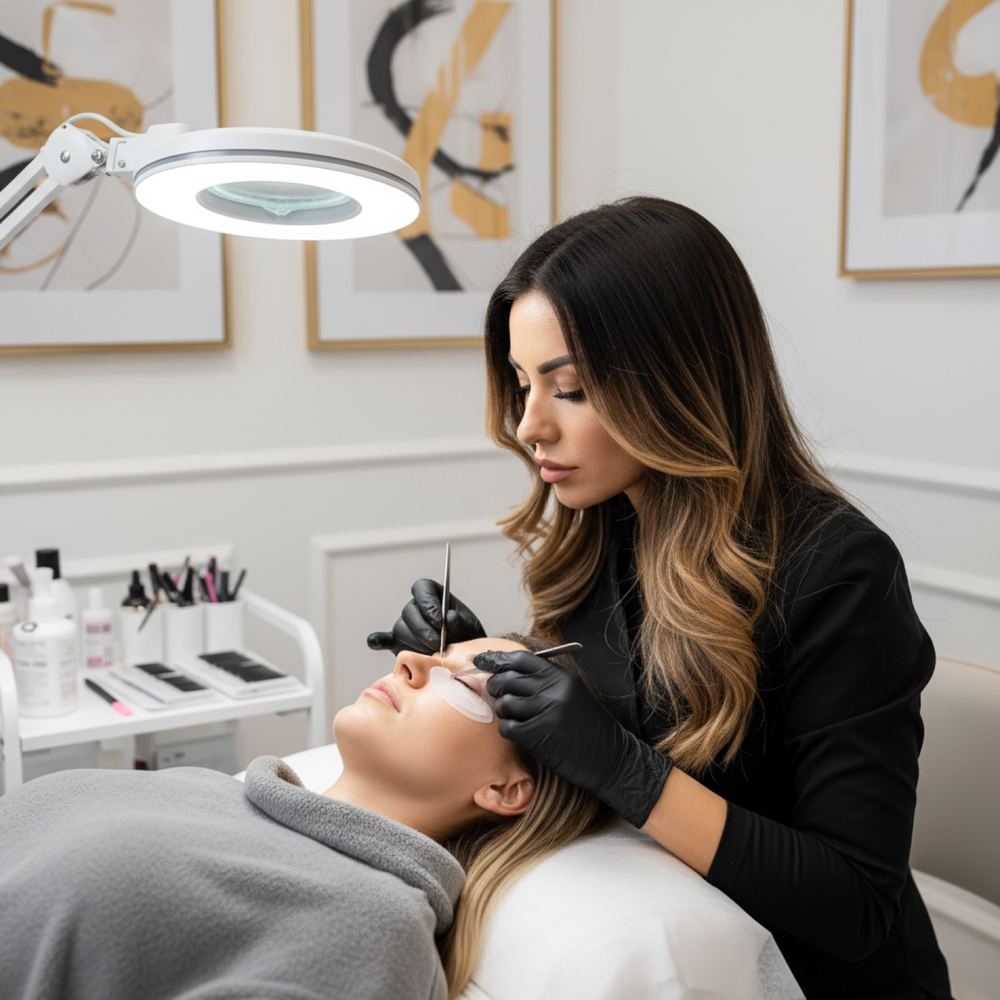 Microblading-Behandlung bei Samira